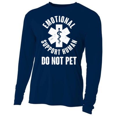 Funny Emotional Support Human Do No Pet Cooling Performance Long Sleeve Crew