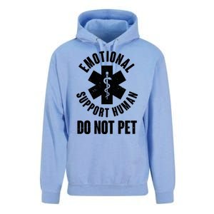 Funny Emotional Support Human Do No Pet Unisex Surf Hoodie