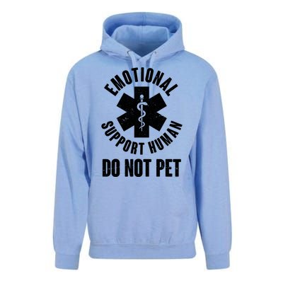 Funny Emotional Support Human Do No Pet Unisex Surf Hoodie