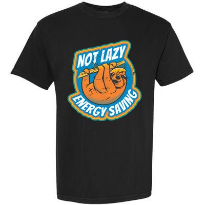 Funny Energy Saving Sloth Garment-Dyed Heavyweight T-Shirt