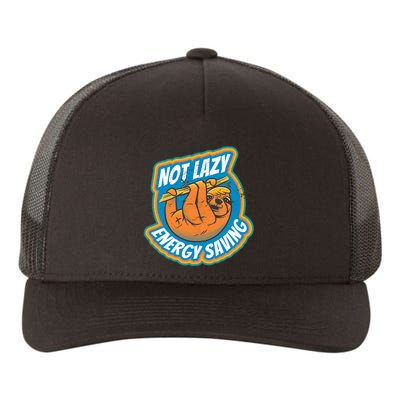 Funny Energy Saving Sloth Yupoong Adult 5-Panel Trucker Hat