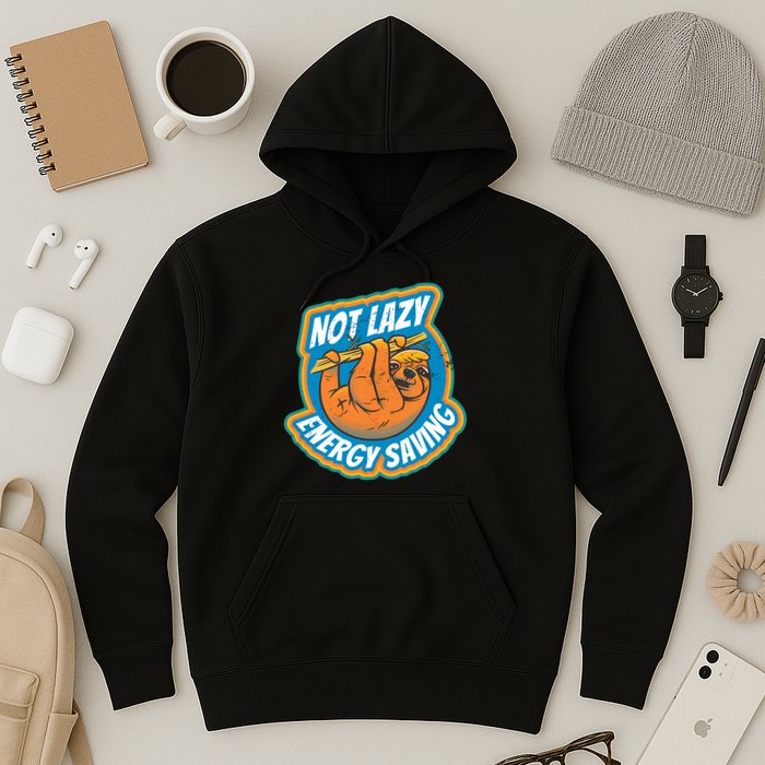 Funny Energy Saving Sloth Hoodie