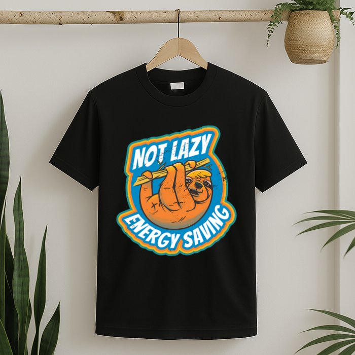 Funny Energy Saving Sloth T-Shirt