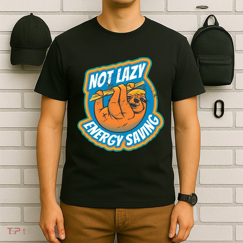 Funny Energy Saving Sloth T-Shirt
