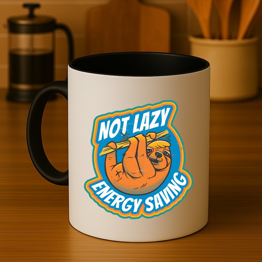 Funny Energy Saving Sloth Mug