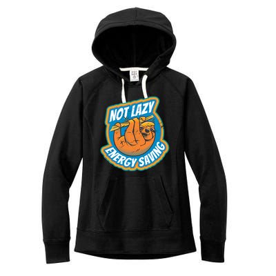 Funny Energy Saving Sloth Women's Fleece Hoodie