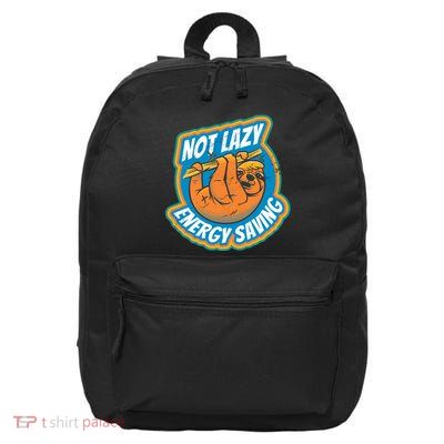 Funny Energy Saving Sloth 16 in Basic Backpack
