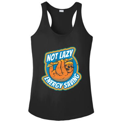 Funny Energy Saving Sloth Ladies PosiCharge Competitor Racerback Tank