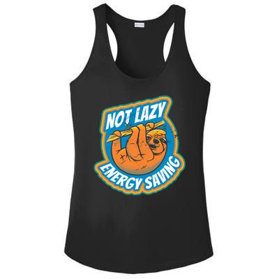 Funny Energy Saving Sloth Ladies PosiCharge Competitor Racerback Tank