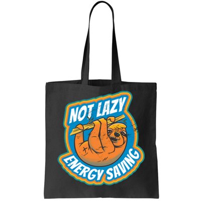 Funny Energy Saving Sloth Tote Bag