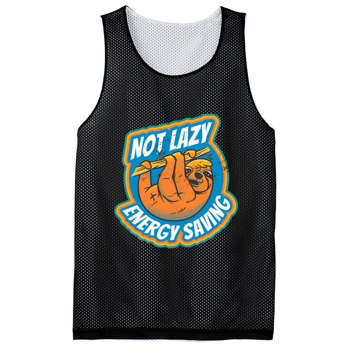 Funny Energy Saving Sloth Mesh Reversible Basketball Jersey Tank