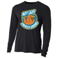 Funny Energy Saving Sloth Cooling Performance Long Sleeve Crew