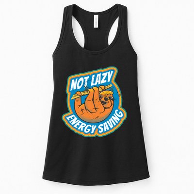 Funny Energy Saving Sloth Womens Tank Top