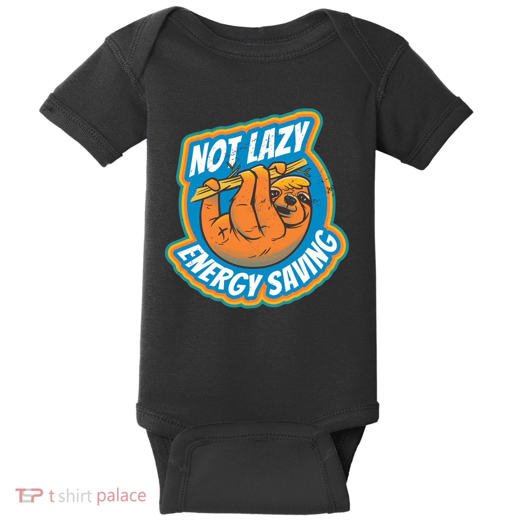 Funny Energy Saving Sloth Baby Bodysuit