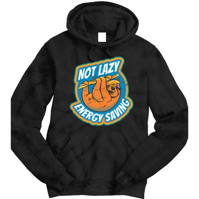 Funny Energy Saving Sloth Tie Dye Hoodie