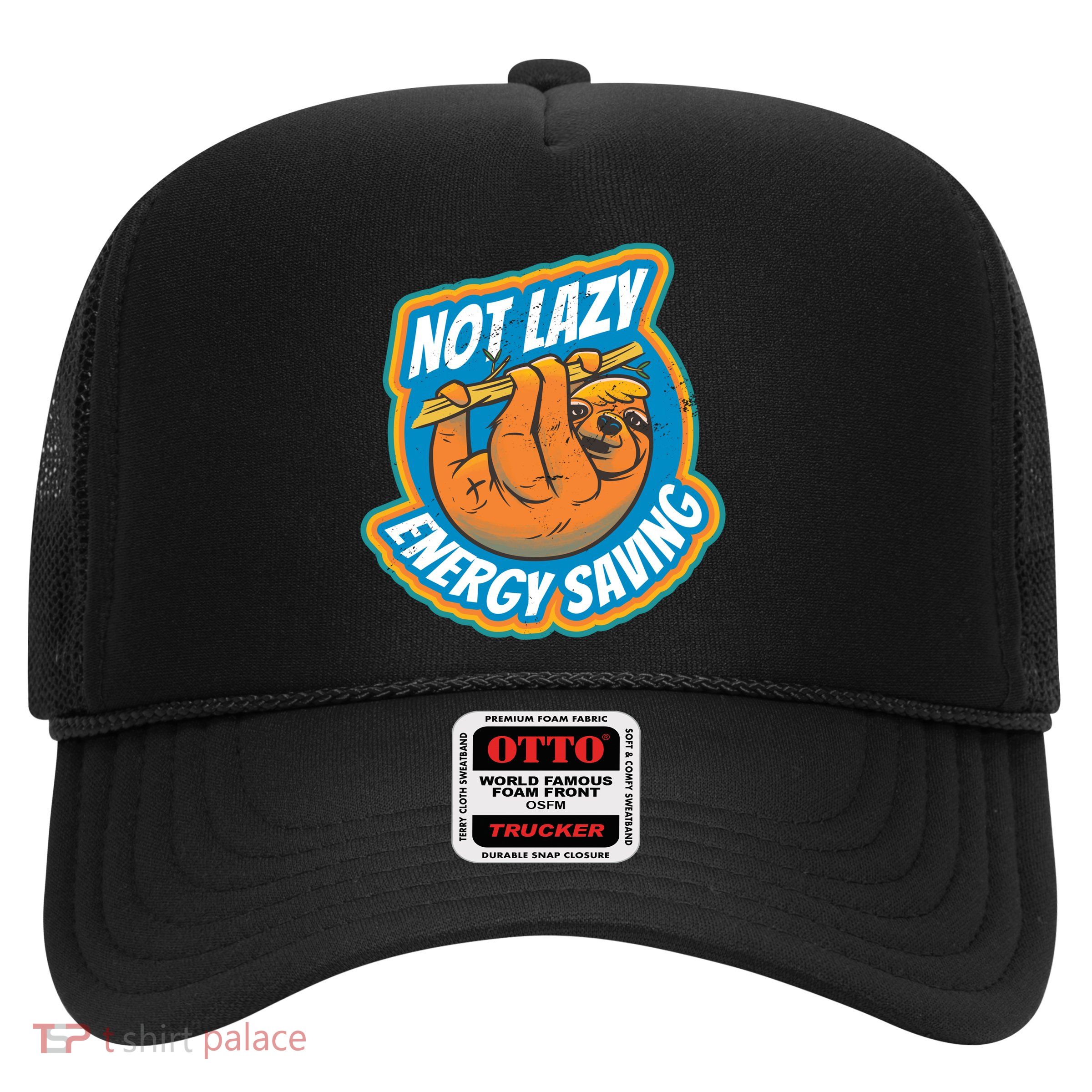 Funny Energy Saving Sloth Trucker Hat