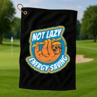 Funny Energy Saving Sloth Golf Towel