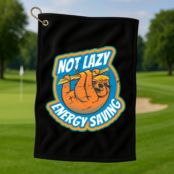 Funny Energy Saving Sloth Golf Towel