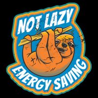 Funny Energy Saving Sloth Women's V-Neck T-Shirt