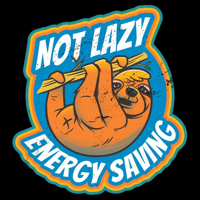 Funny Energy Saving Sloth Women's V-Neck T-Shirt