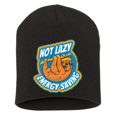 Funny Energy Saving Sloth Short Acrylic Beanie