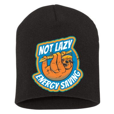 Funny Energy Saving Sloth Short Acrylic Beanie