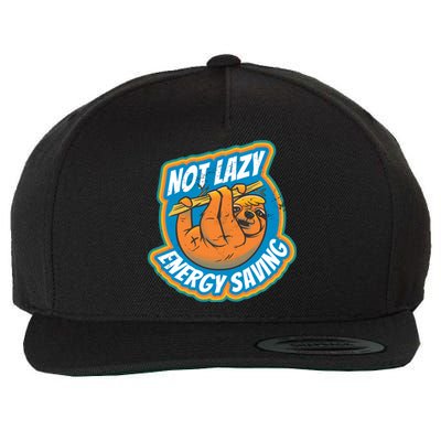 Funny Energy Saving Sloth Wool Snapback Cap