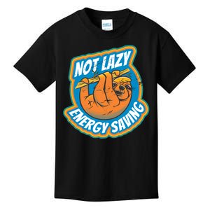 Funny Energy Saving Sloth Kids T-Shirt