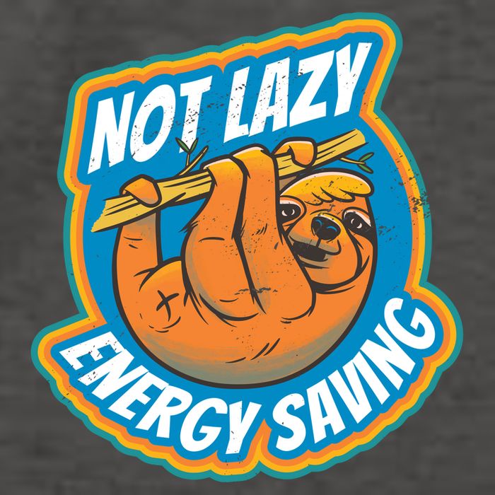 Funny Energy Saving Sloth Vector Backpack