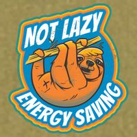 Funny Energy Saving Sloth Garment-Dyed Women's Muscle Tee