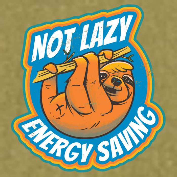 Funny Energy Saving Sloth Garment-Dyed Women's Muscle Tee
