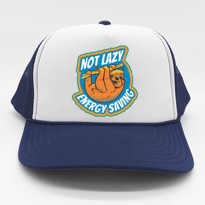 Funny Energy Saving Sloth Trucker Hat