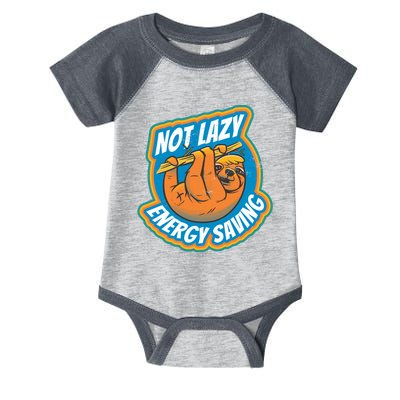 Funny Energy Saving Sloth Infant Baby Jersey Bodysuit