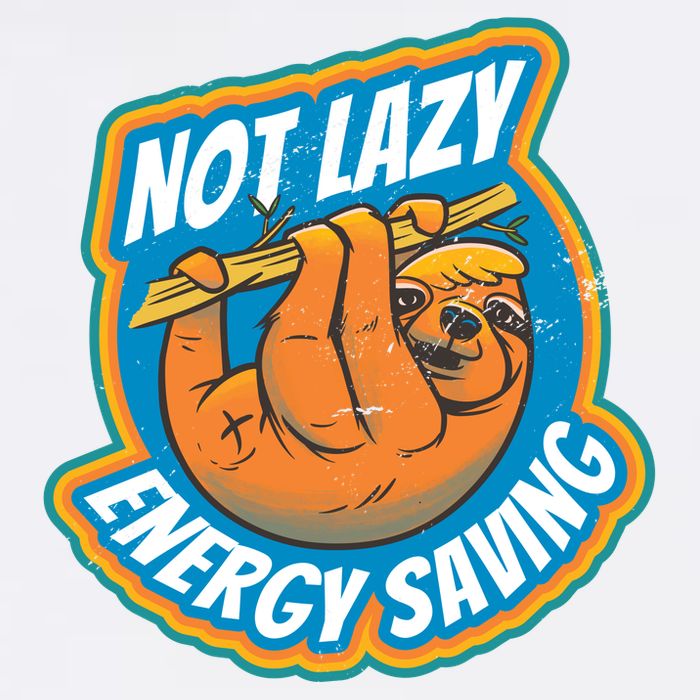 Funny Energy Saving Sloth Garment-Dyed Sweatshirt