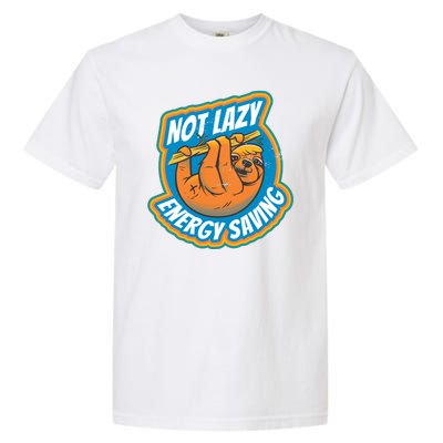 Funny Energy Saving Sloth Garment-Dyed Heavyweight T-Shirt