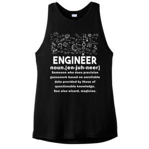 Funny Engineer Meaning Ladies PosiCharge Tri-Blend Wicking Tank