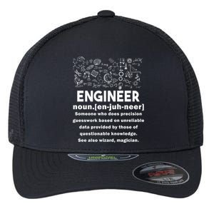 Funny Engineer Meaning Flexfit Unipanel Trucker Cap