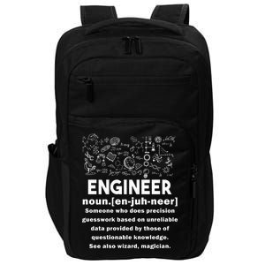 Funny Engineer Meaning Impact Tech Backpack