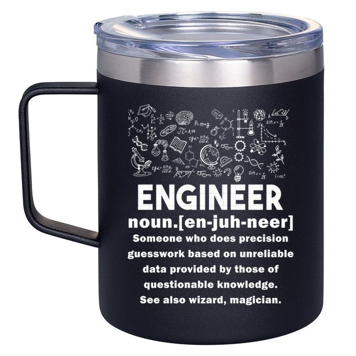 Funny Engineer Meaning 12oz Stainless Steel Coffee Mug