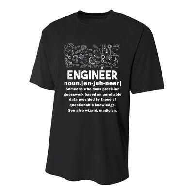 Funny Engineer Meaning Youth Performance Sprint T-Shirt