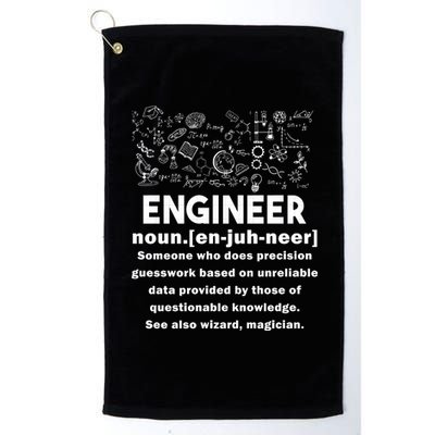 Funny Engineer Meaning Platinum Collection Golf Towel