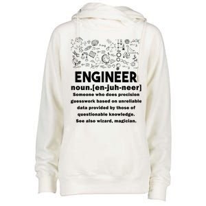 Funny Engineer Meaning Womens Funnel Neck Pullover Hood