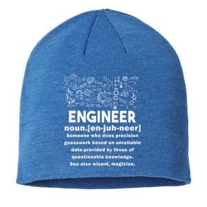 Funny Engineer Meaning Sustainable Beanie