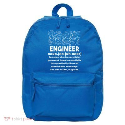 Funny Engineer Meaning 16 in Basic Backpack
