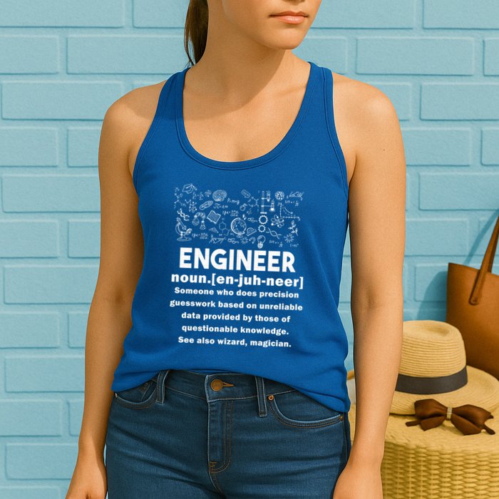 Funny Engineer Meaning Womens Tank Top