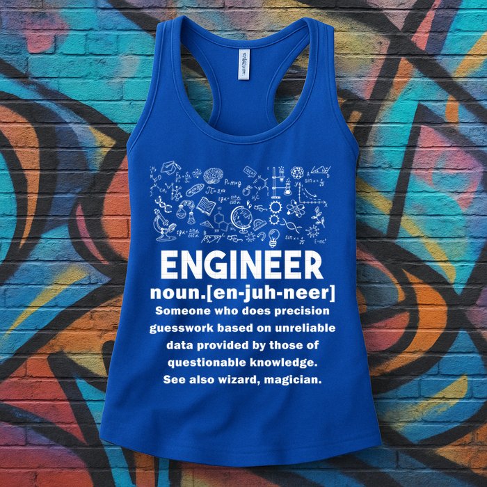 Funny Engineer Meaning Womens Tank Top