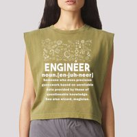 Funny Engineer Meaning Garment-Dyed Women's Muscle Tee