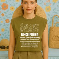 Funny Engineer Meaning Garment-Dyed Women's Muscle Tee