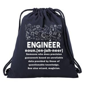 Funny Engineer Meaning Drawstring Bag