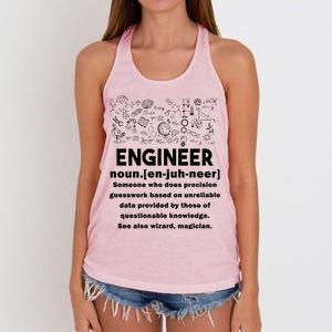 Funny Engineer Meaning Women's Knotted Racerback Tank